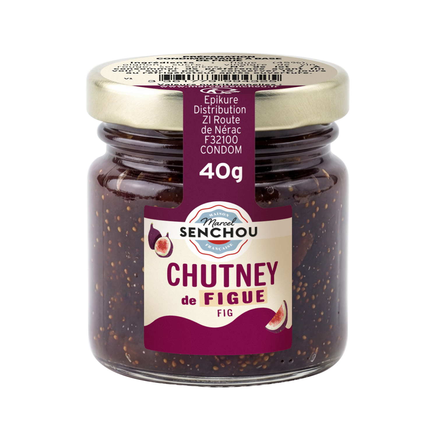 senchou-nos-petits-formats-chutney-figue-40g-condiment image 1